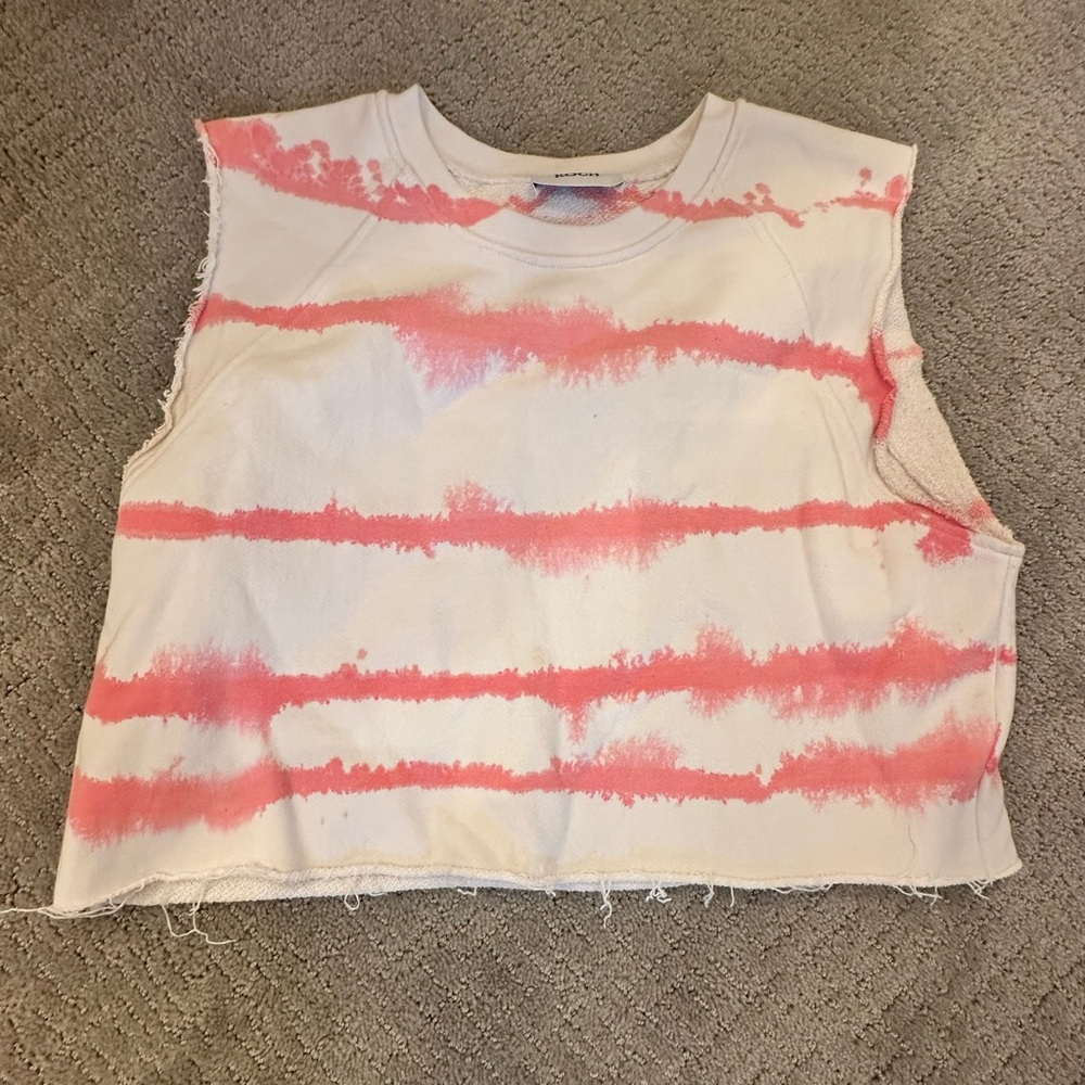 KOCH top, pink and white one size